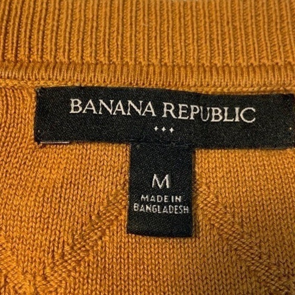Banana Republic Cable Knit Sweater Womens Medium Classic Dark Academia Preppy - Picture 4 of 8